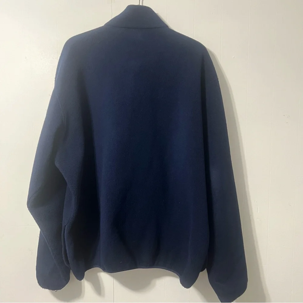 L.L. Bean Vintage 90’s Men's Deep Blue Zip-Up Fleece Jacket Size XL Tall